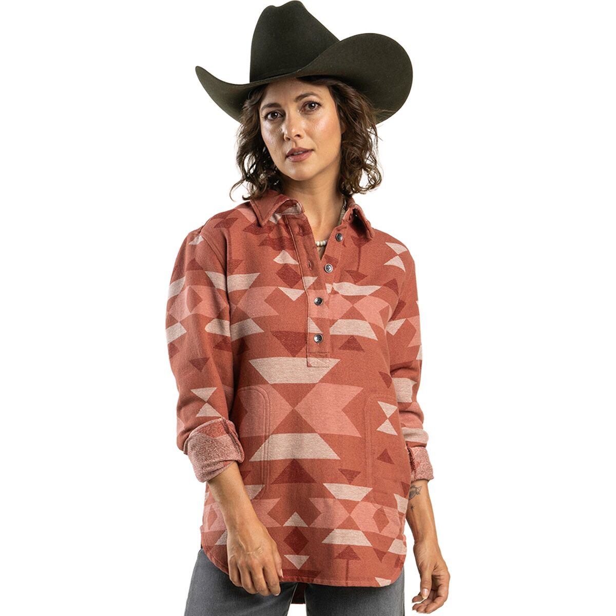 Sendero Provisions Co. Women's Arizona Pullover Blouse in Rose - Size: Small