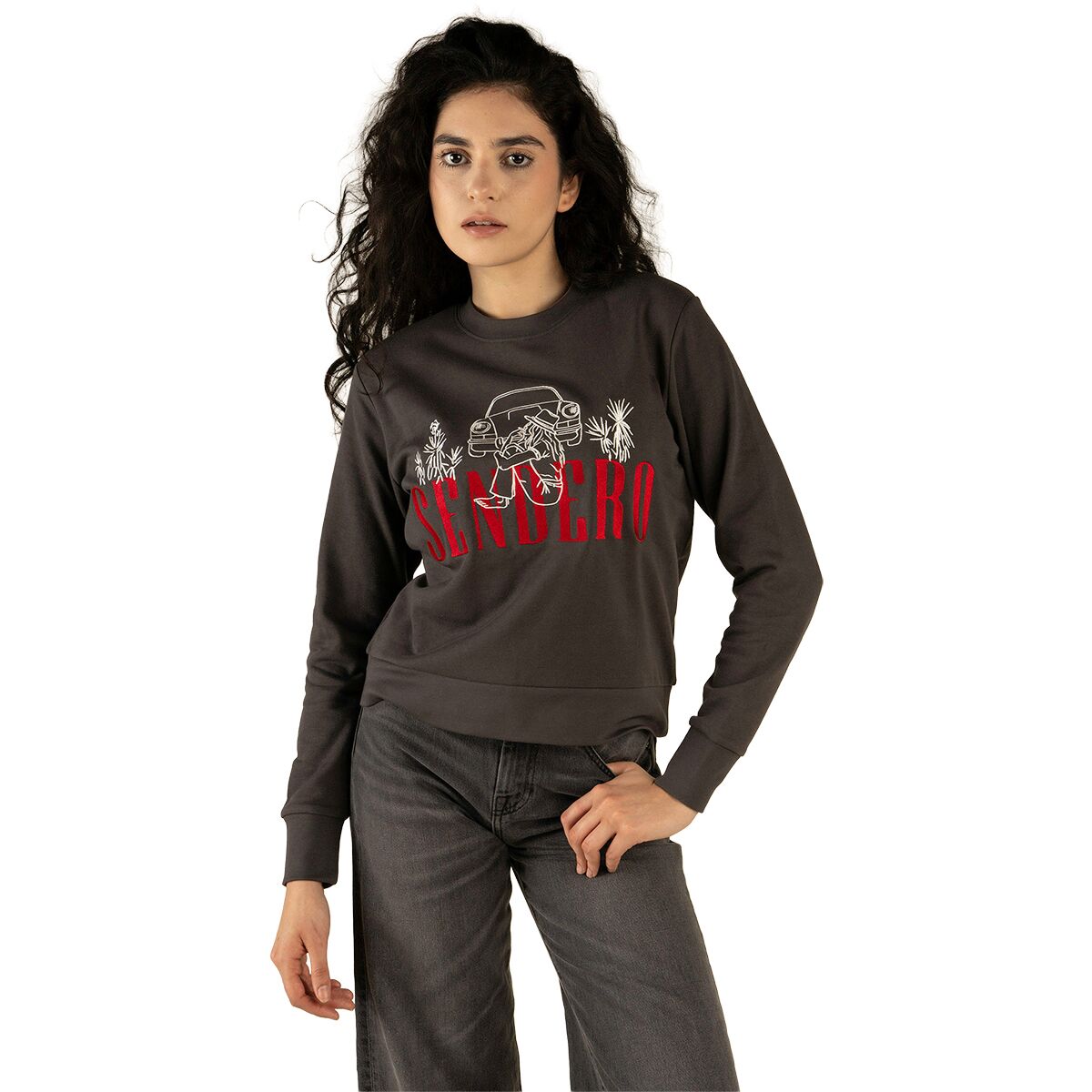 Sendero Provisions Co. Women's Desert Drifter Sweatshirt in Vintage Black - Size: Medium