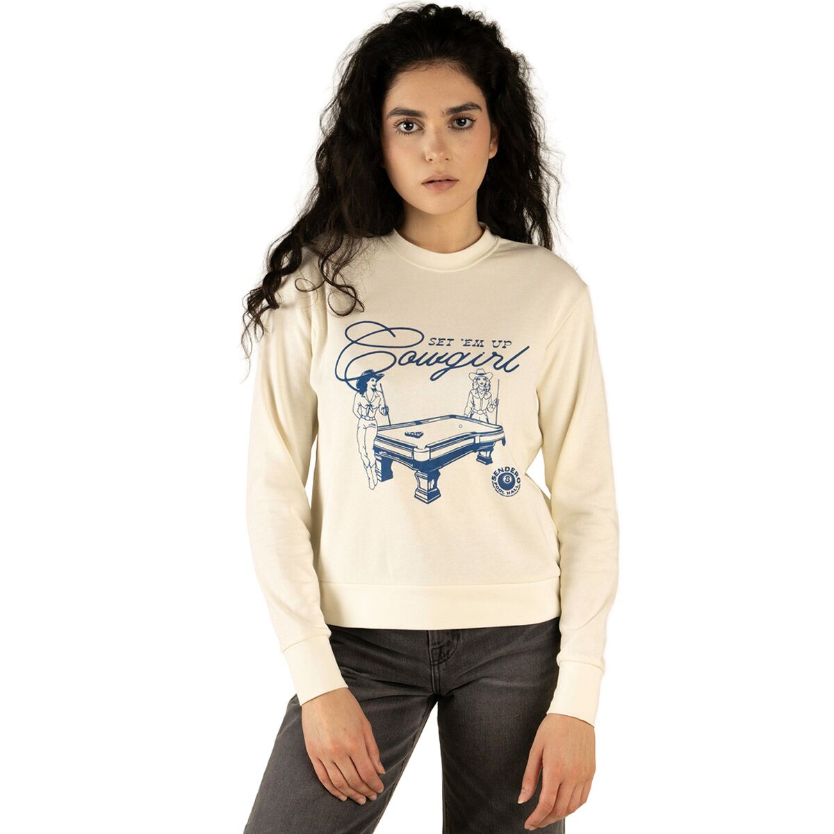 Sendero Provisions Co. Women's Set 'Em Up Sweatshirt in Vintage White - Size: Medium