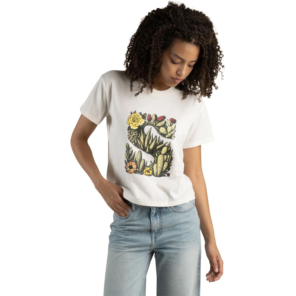 Sendero Provisions Co. Women's Desert Mark Boxy T-Shirt in Vintage White - Size: XL