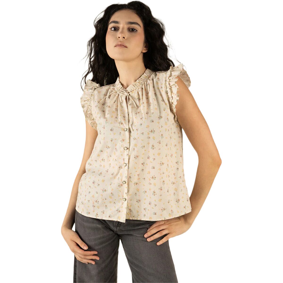 Sendero Provisions Co. Women's The Paloma Blouse in Dustbloom / Cream - Size: Medium