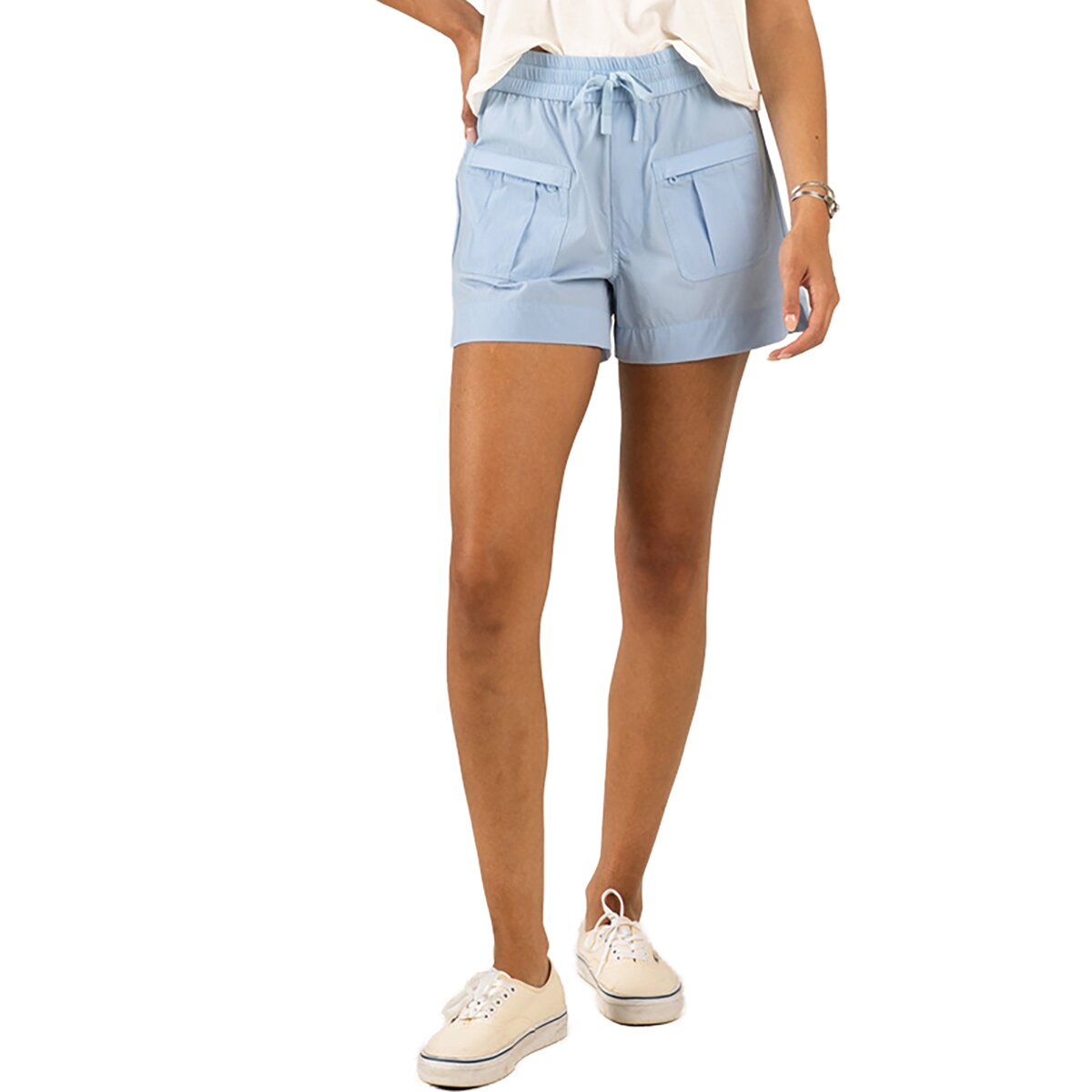 Sendero Provisions Co. Women's The Solaya Performance Short in Blanco Blue - Size: Medium