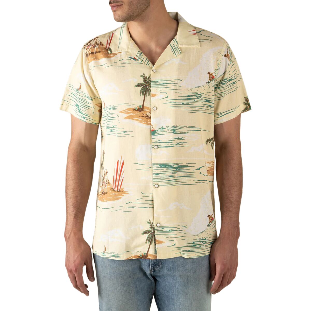 Sendero Provisions Co. Men's The Padre Shirt in Malibu Cowboy / Cream - Size: Large