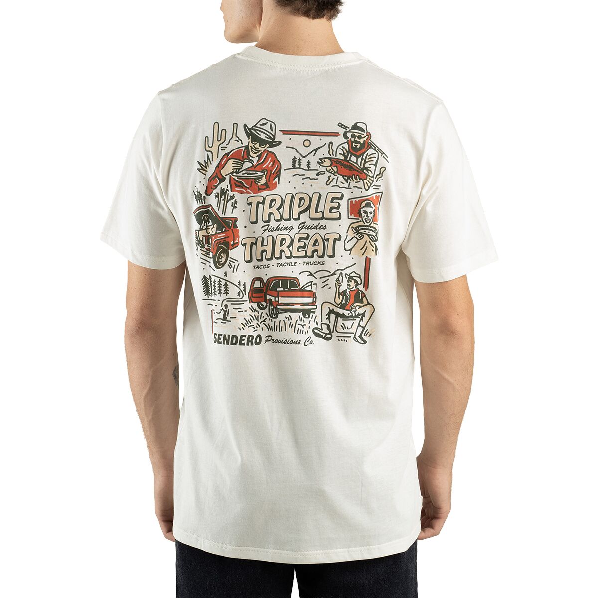 Sendero Provisions Co. Triple Threat T-Shirt in Vintage White - Size: XL