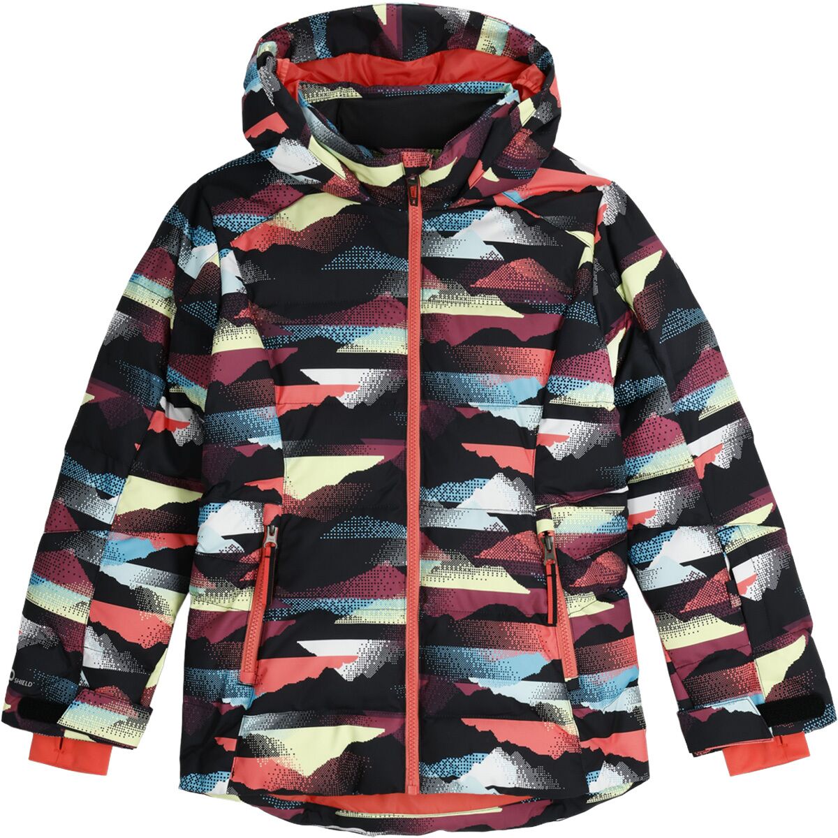 Spyder Zadie Synthetic Down Jacket - Kids' in Multi Mountain Print - Size: 14