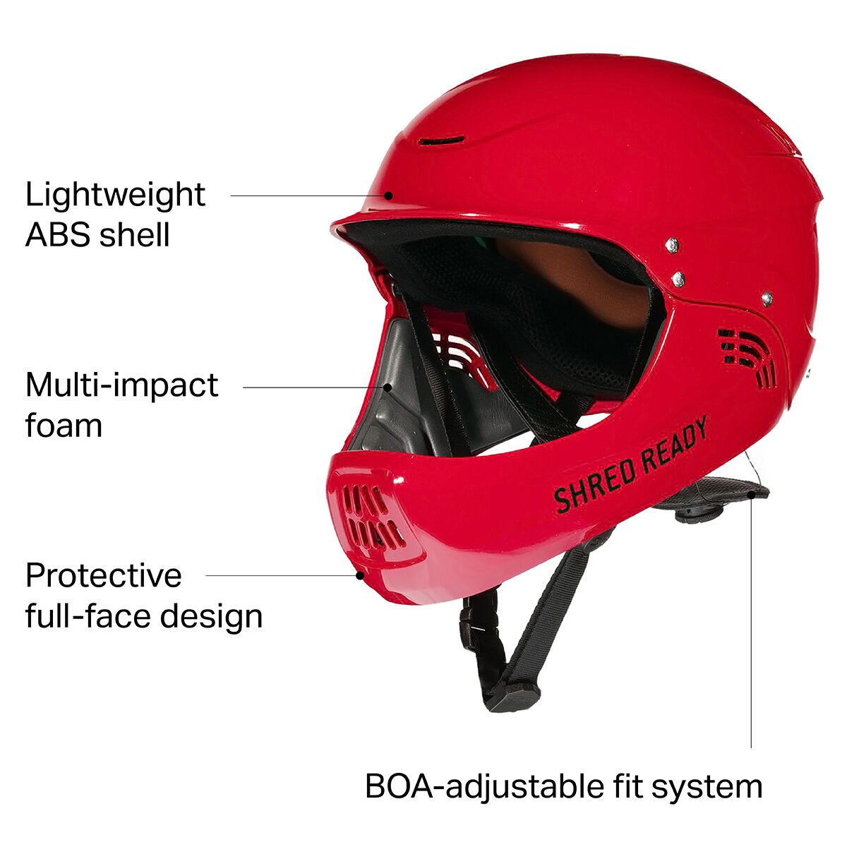 Shred Ready Standard Full-Face Kayak Helmet - Paddle