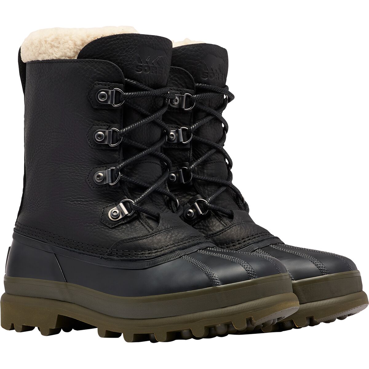 靴 SOREL Caribou STACK WP BLACK/NOIR SOREL Caribou Stack WP Boot - Men's - Men