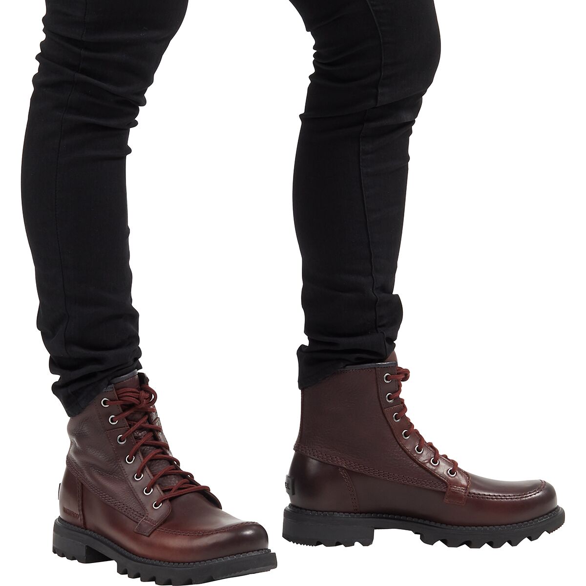 Sorel Men\'s Mad Brick Six Black Leather Waterproof Lace Up Combat Boots Sorel Mad Brick Six Waterproof Leather Boot Men main image 3