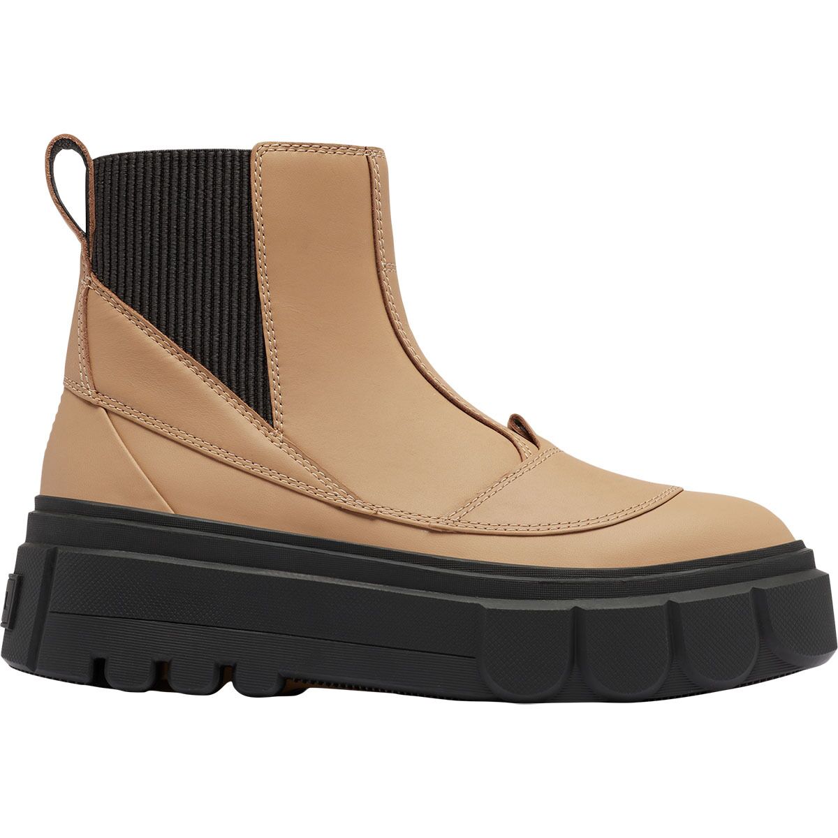 SOREL Women's Caribou X WP Chelsea Boot in Canoe / Jet - Size: 11