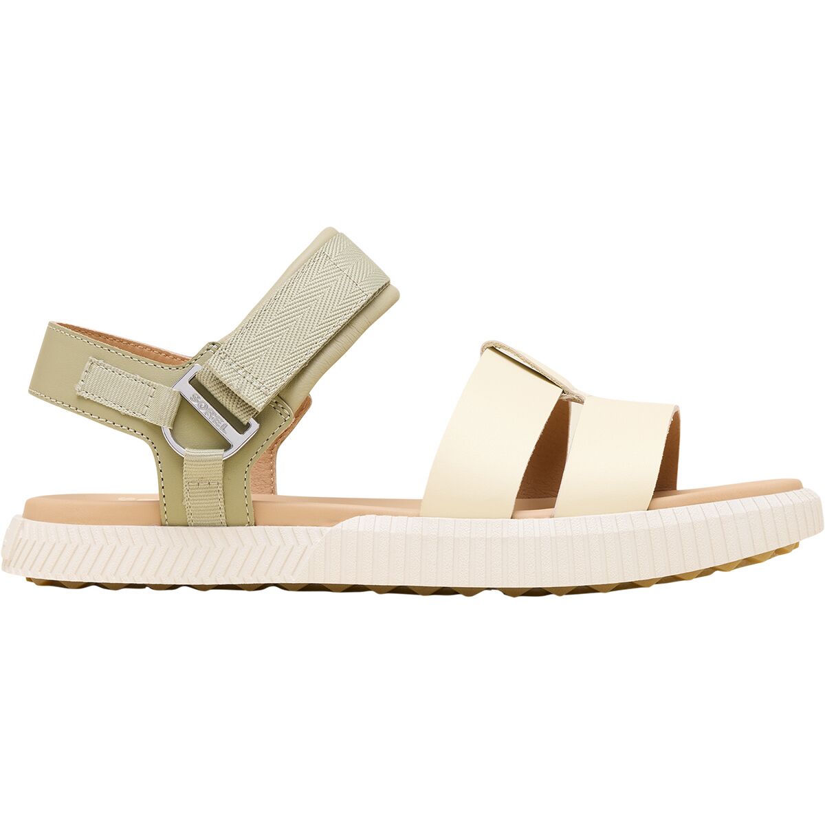 SOREL Women's Ona Ave Ankle Strap Flat Sandal in Dusty Twill - Size: 9.5