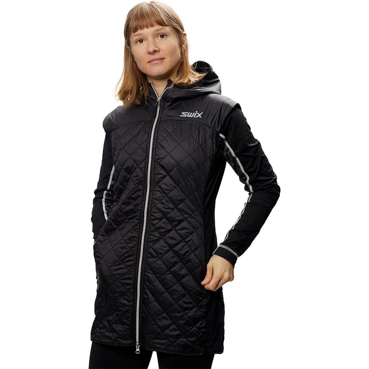 Swix Women's Mayen Quilted Tunique Vest in Black - Size: XS