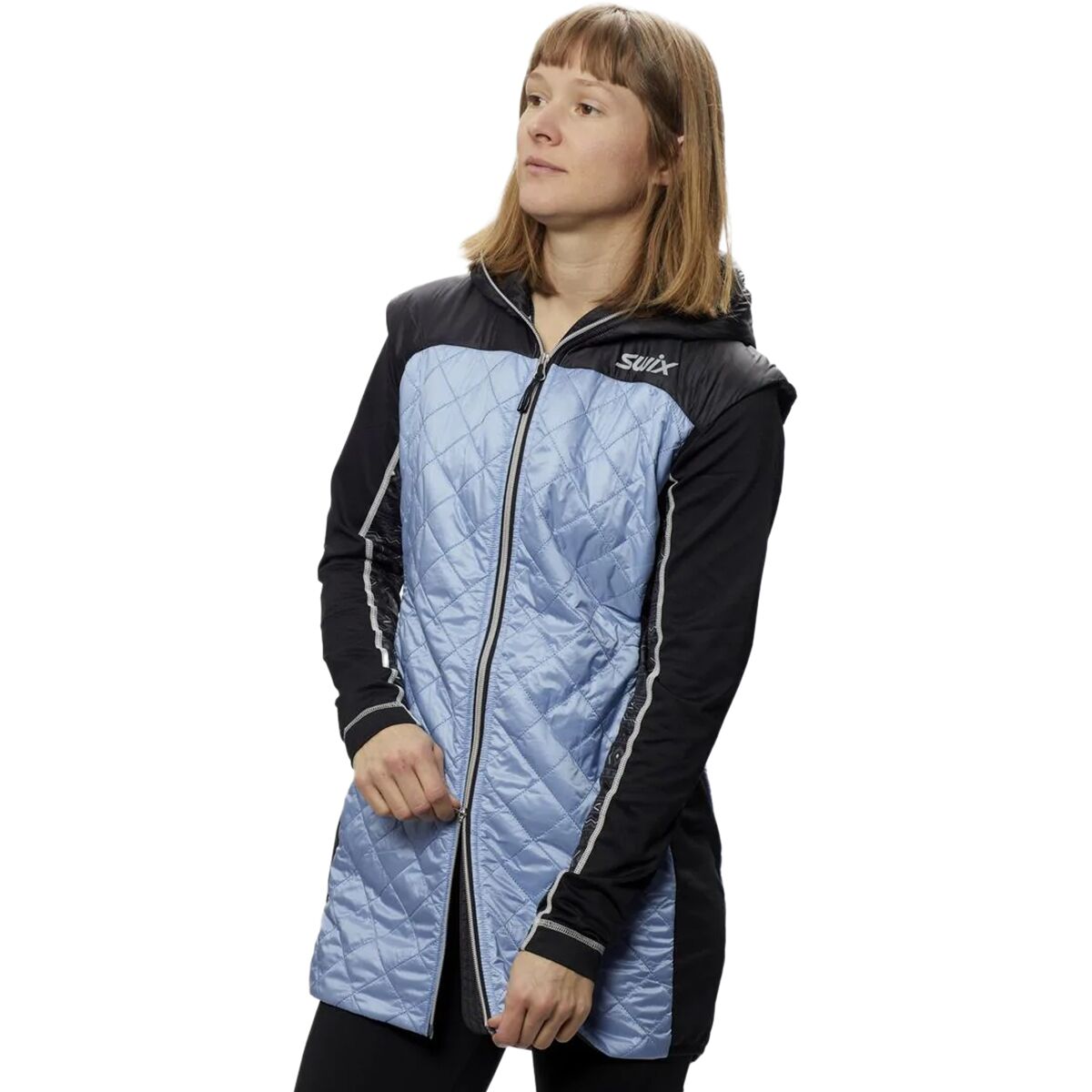 Swix Women's Mayen Quilted Tunique Vest in Cashmere Blue - Size: XL
