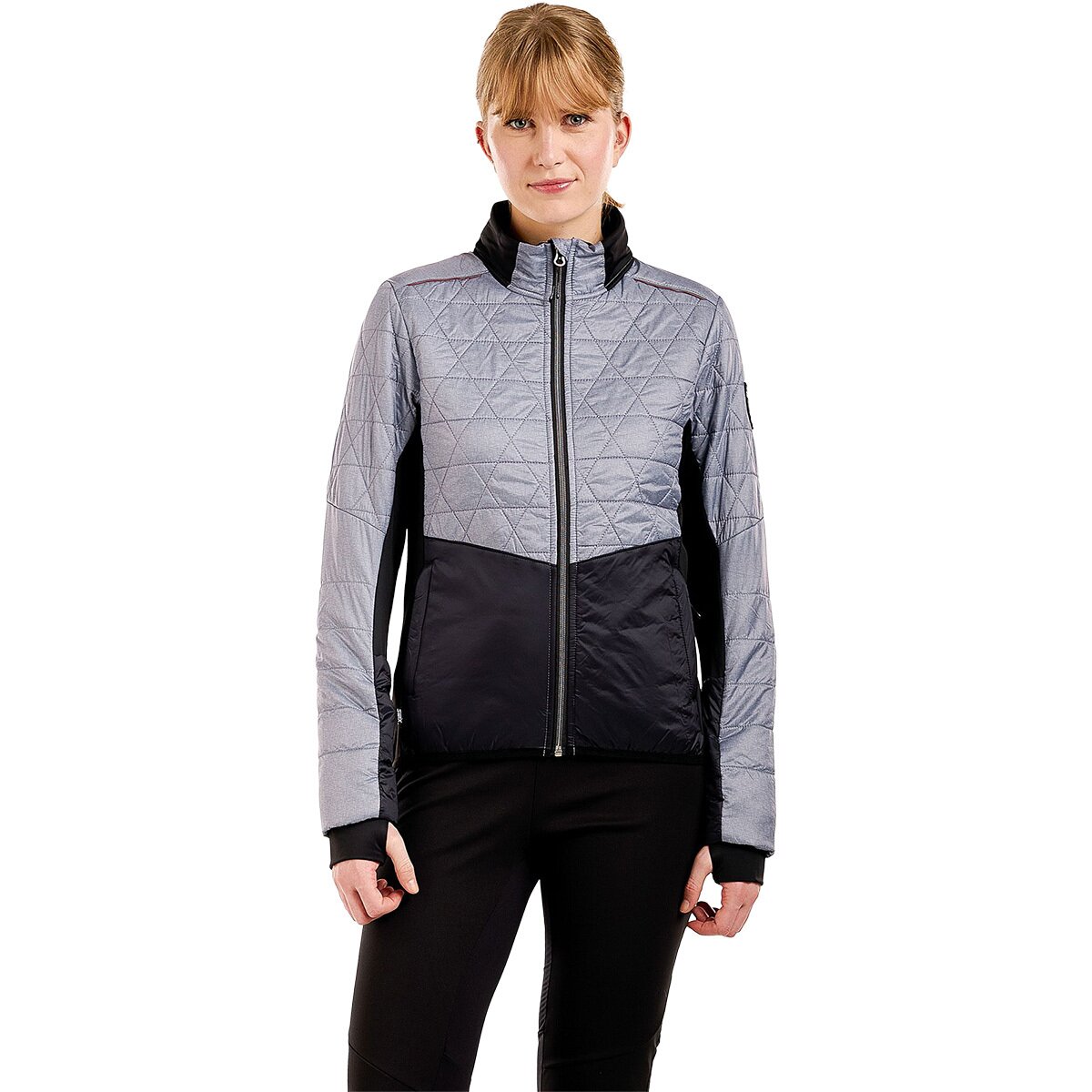 Swix Women's Mayen Quilted Jacket in Light Grey Melange - Size: Large