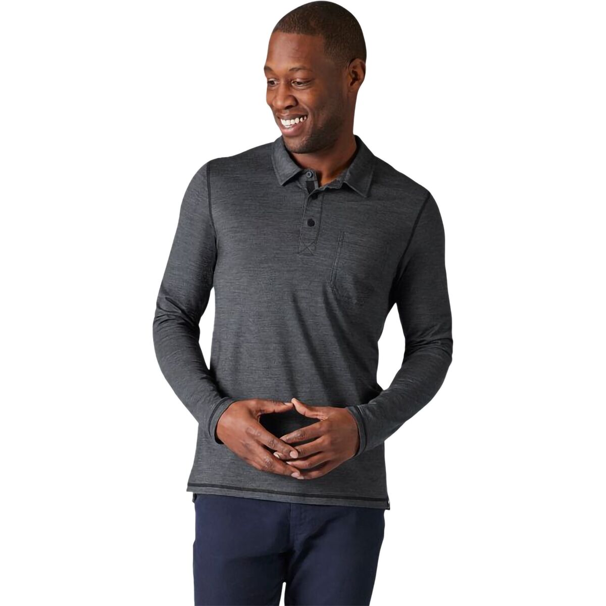 トップス OVY Two Layers Long Sleeve Polo CHAHEA.jpg