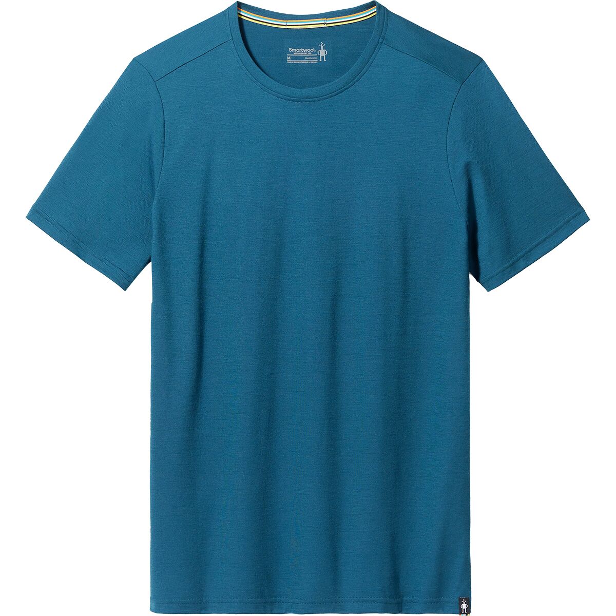 T-shirt à manches courtes Merino pour homme col. Bleu