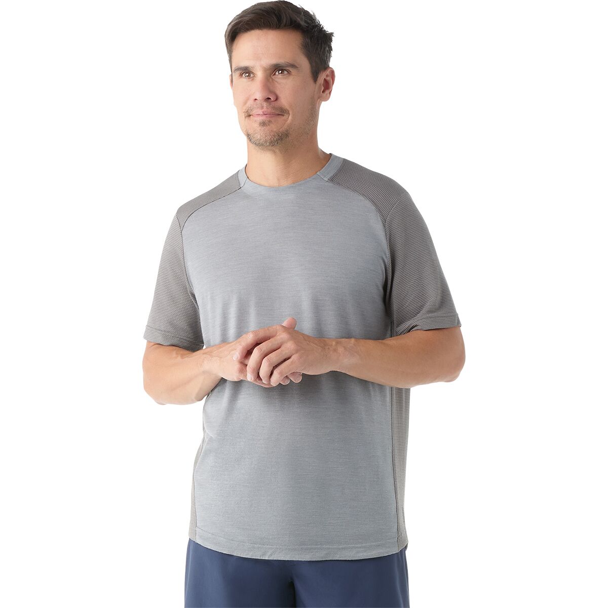 SmartWool Men's Active Ultralite Graphic Short Sleeve T-Shirt, Small, Light Grey Heather