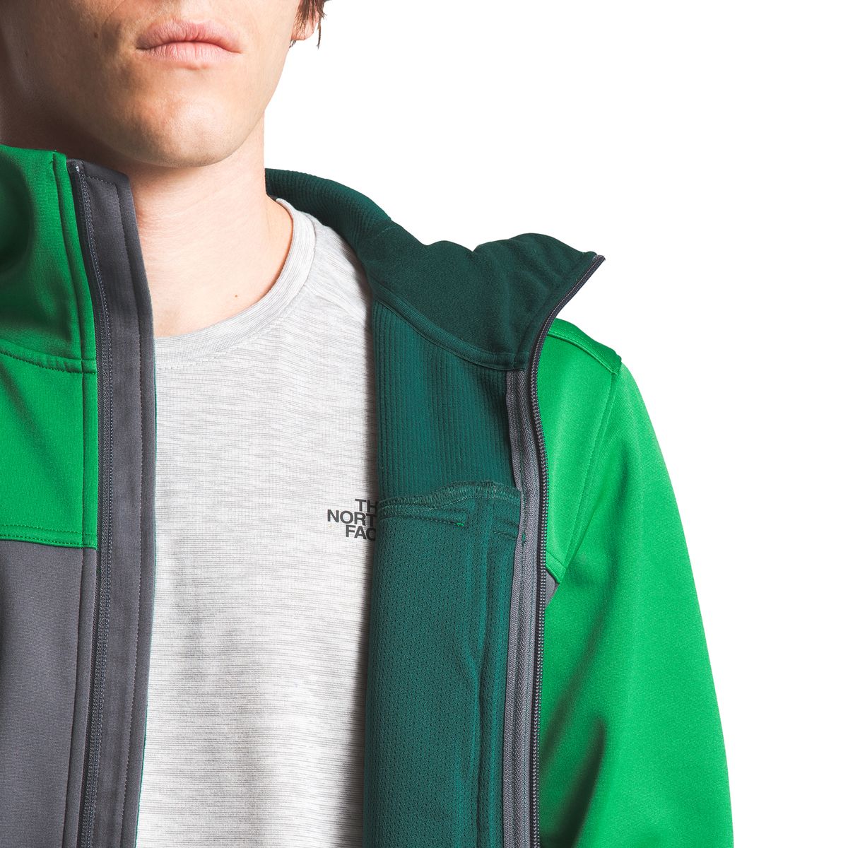 north face men's apex canyonwall hybrid hoodie