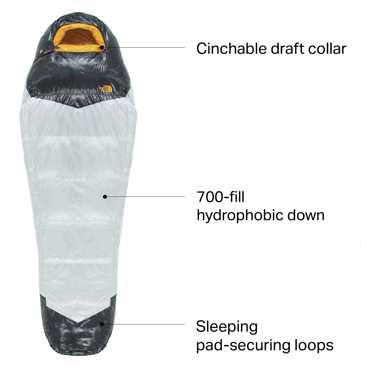 The North Face Gold Kazoo Down Sleeping Bag: 35F - Hike & Camp