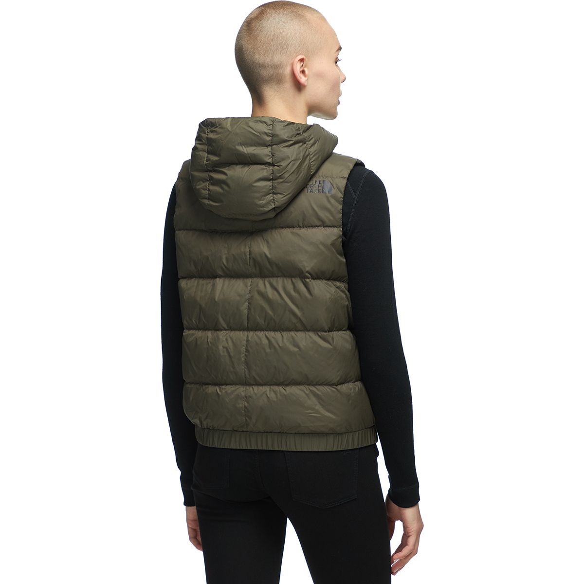 Danton Women's Hooded Down Vest Beige/Black, Puffer