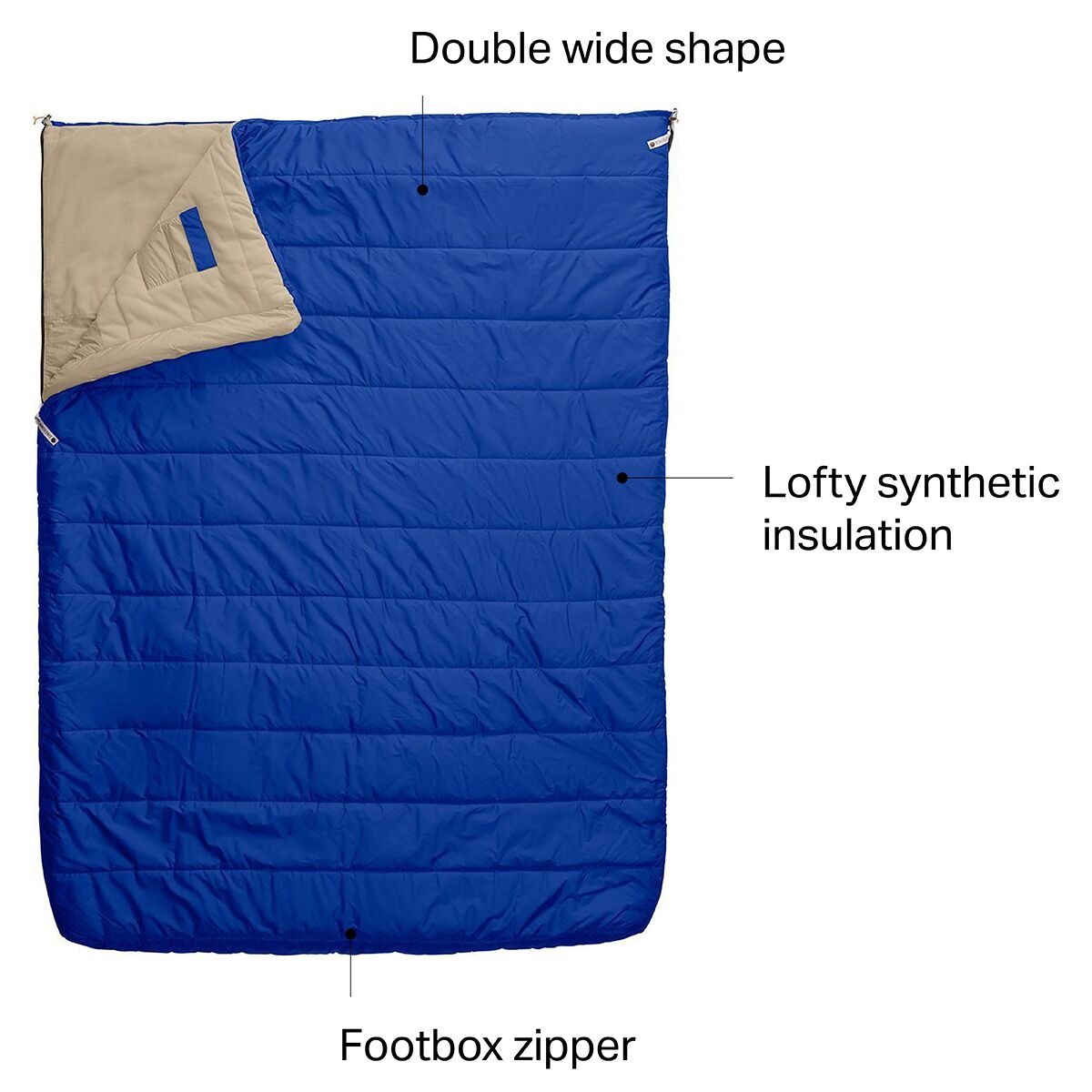 The North Face Eco Trail Bed Double Sleeping Bag: 20F Synthetic