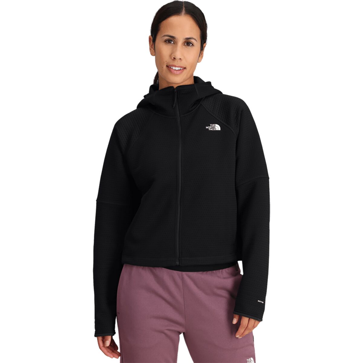 The North Face Women's Dotknit Thermal Full-Zip Hoodie in TNF Black - Size: XXL