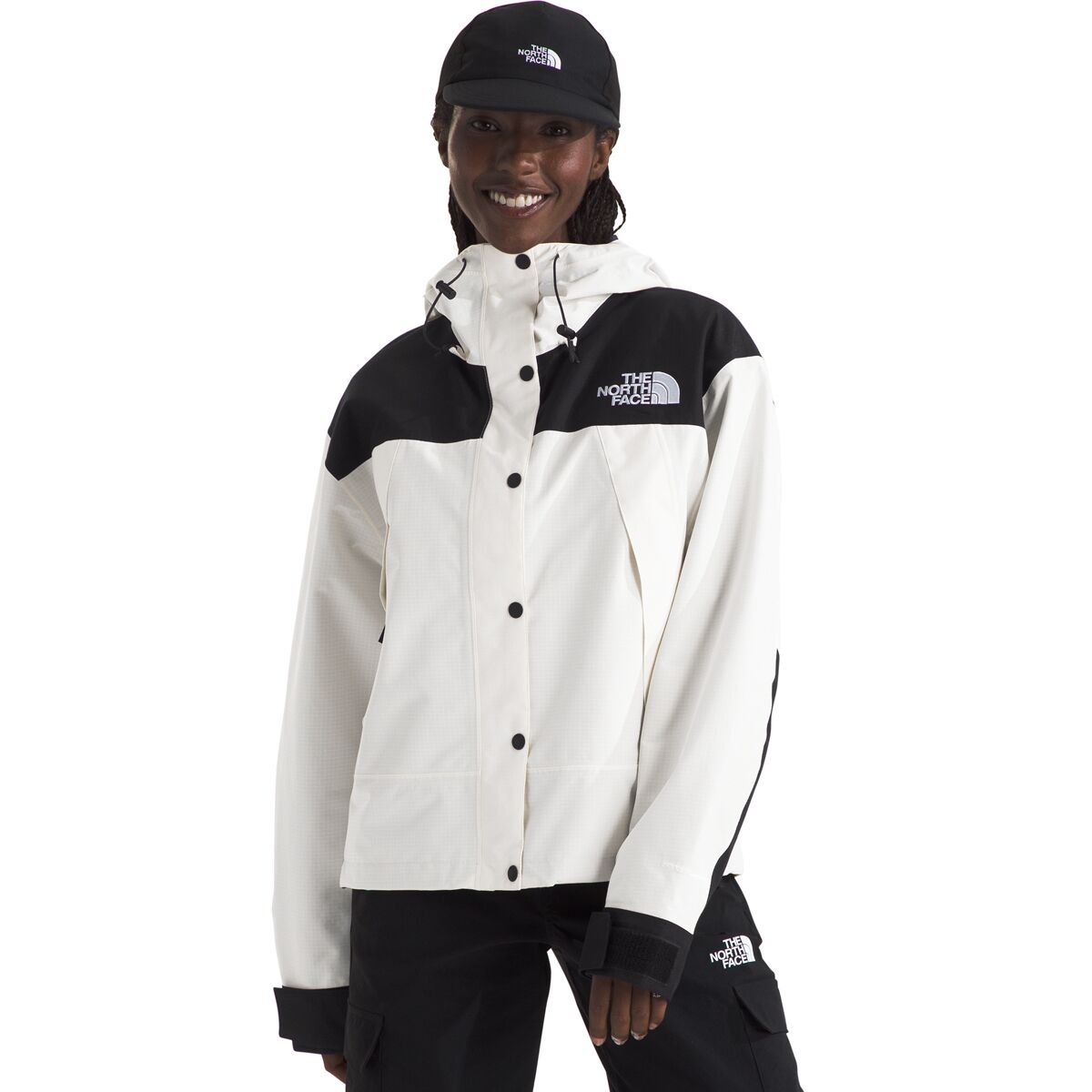 The North Face Women’s Dryvent™ Mono Mountain Waterproof Jacket (Size: XS): White Dune/Black