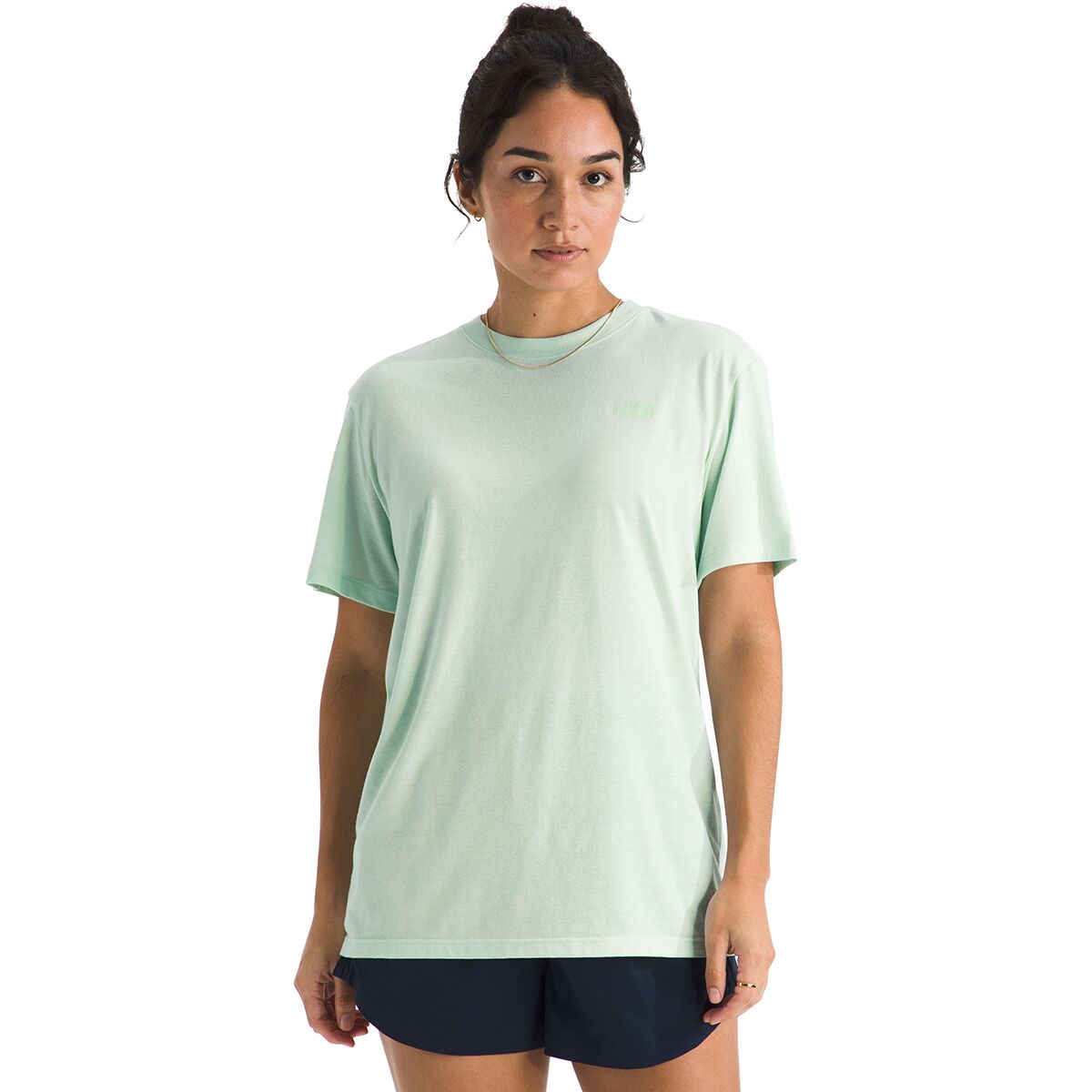 The North Face Women's Short-Sleeve Tri-Blend T-Shirt in Opal Frost White Heather - Size: Small