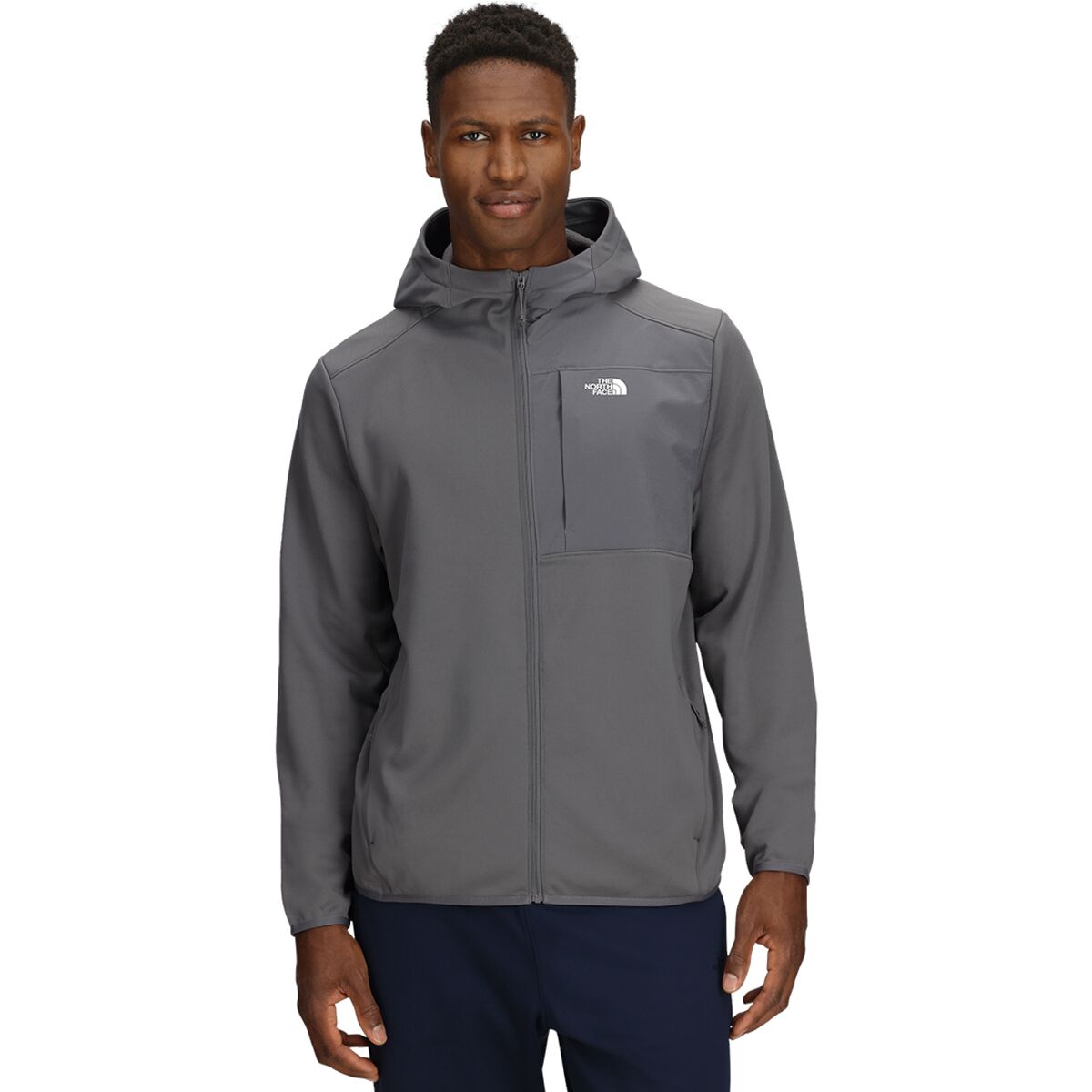 The North Face Men's TNF Performance Fleece Full-Zip Hooded Jacket in Smoked Pearl - Size: XXL