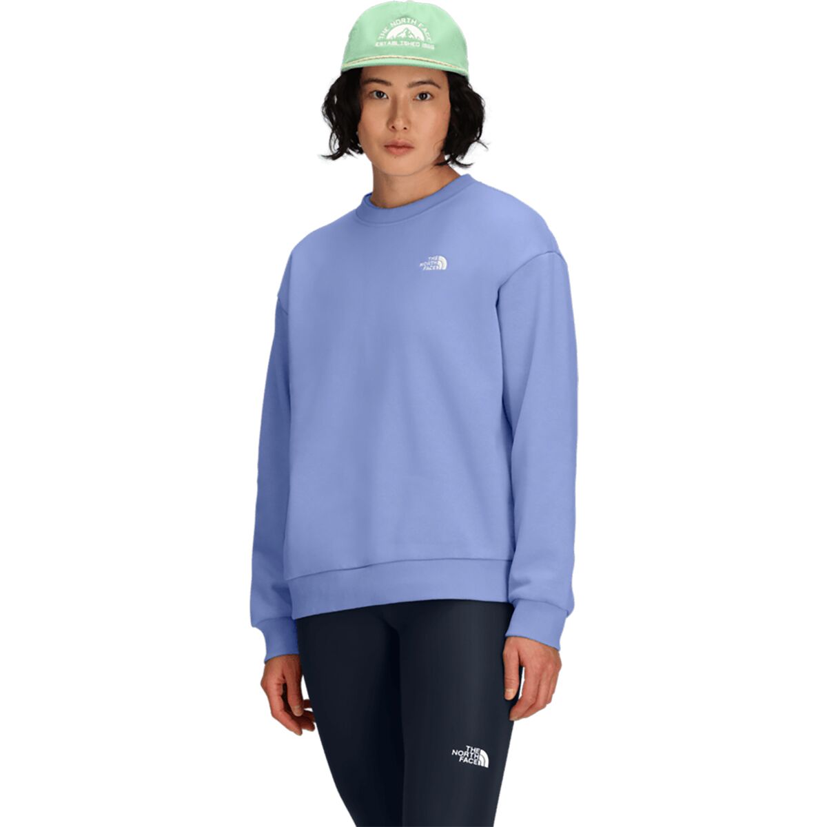 The North Face Evolution Simple Dome Oversized Crew-Neck Sweatshirt - Periwinkle Glow