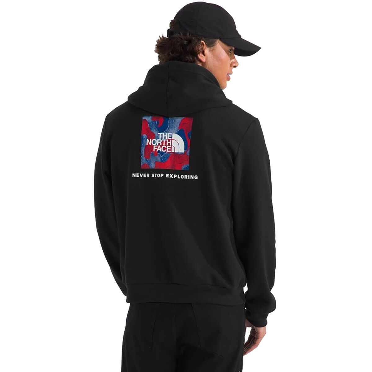 The North Face Men's Red White & Blue Regular Hoodie in TNF Black - Size: XL