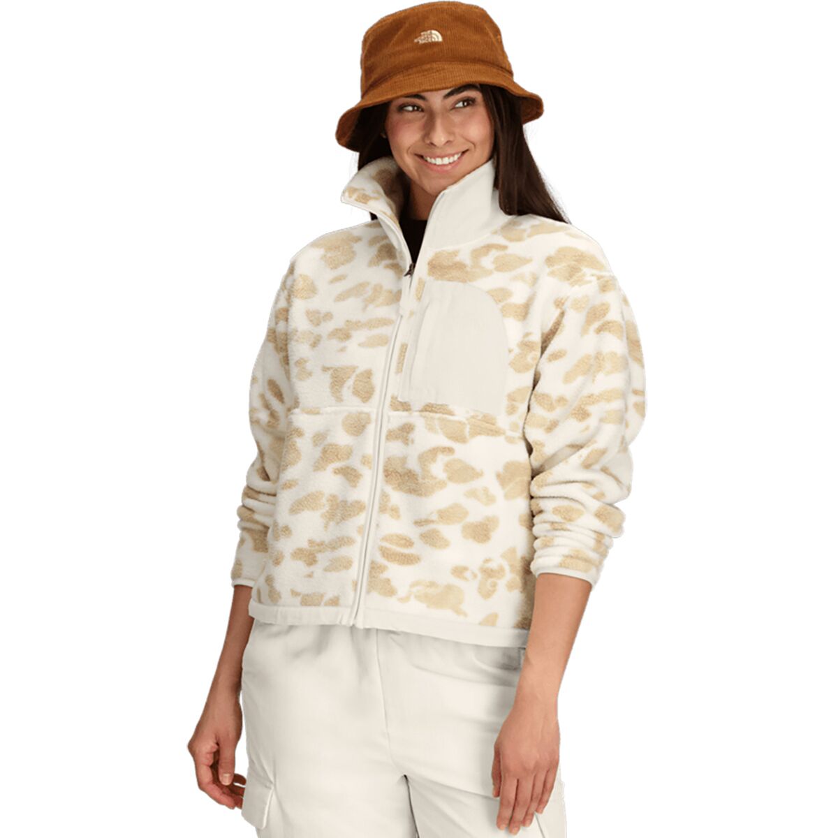 The North Face Women's Yumiori Off Peak Print Full-Zip Jacket in Pale Khaki Heritage Print - Size: Small