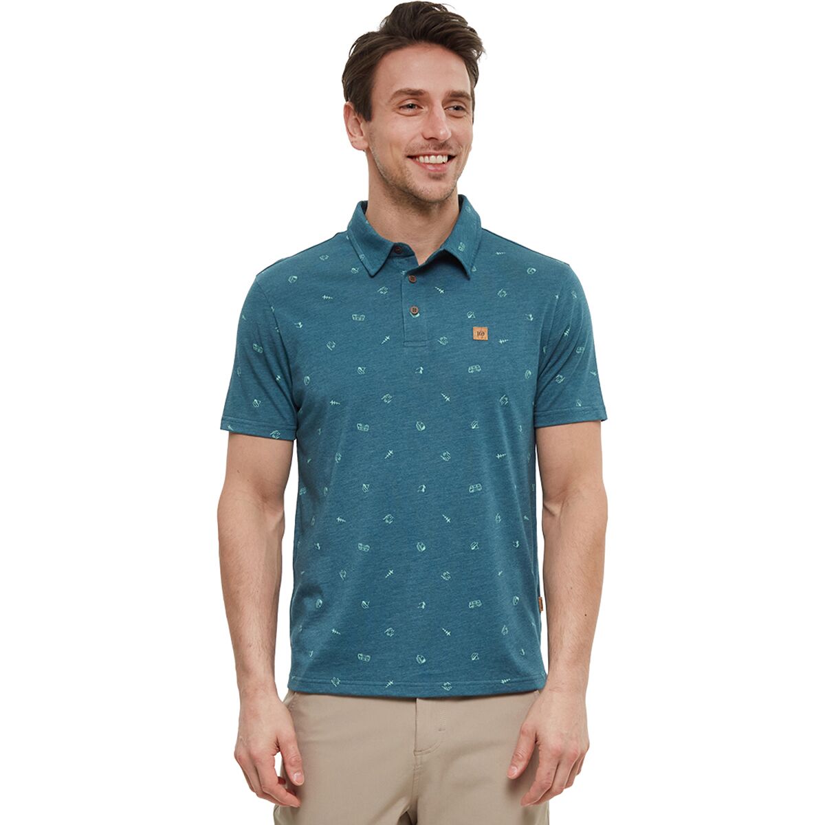 Tentree Men's Astir Polo Shirt in Jasper Heather / Everyday Adventure - Size: XXL