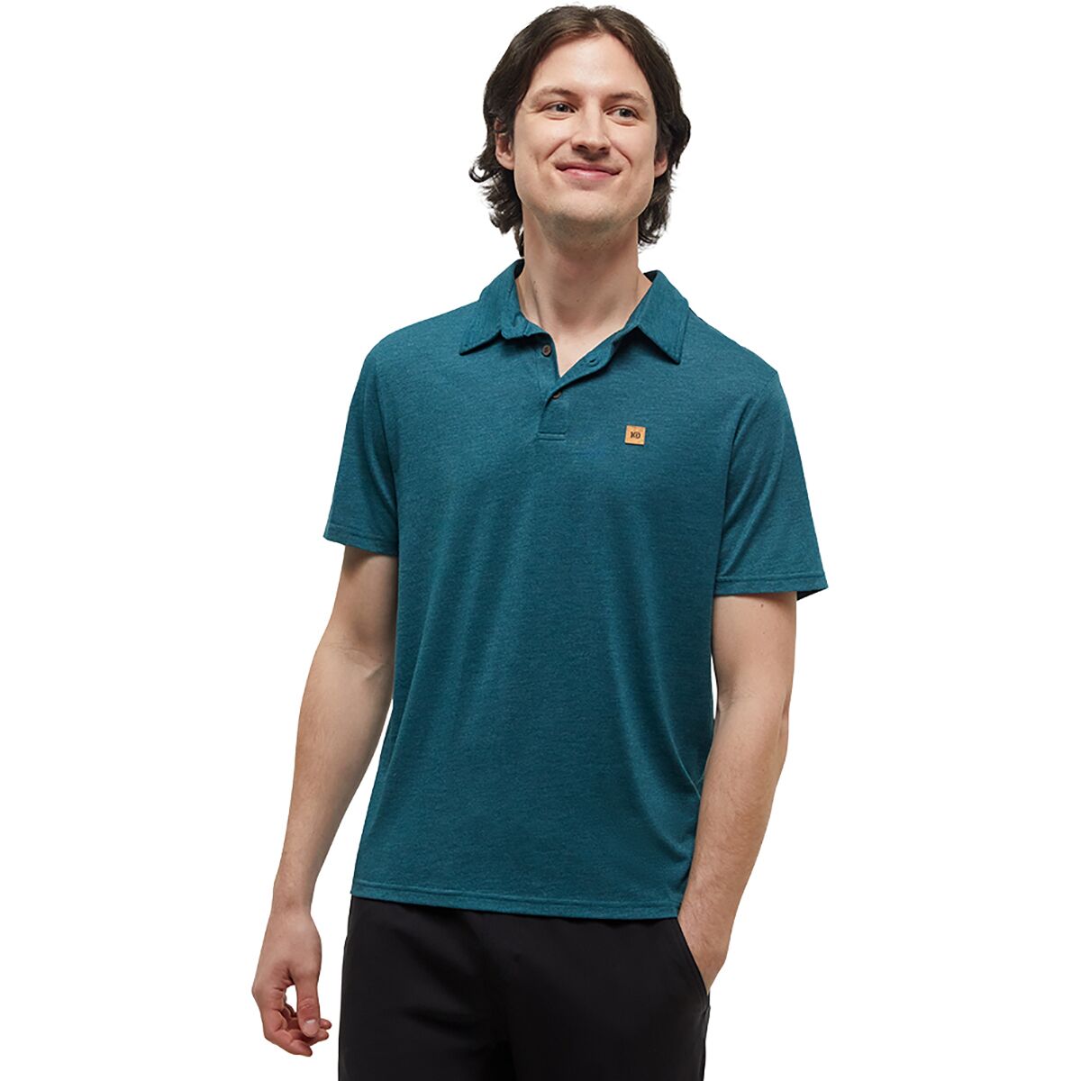 Tentree Men's Astir Polo Shirt in Jasper Heather - Size: Medium