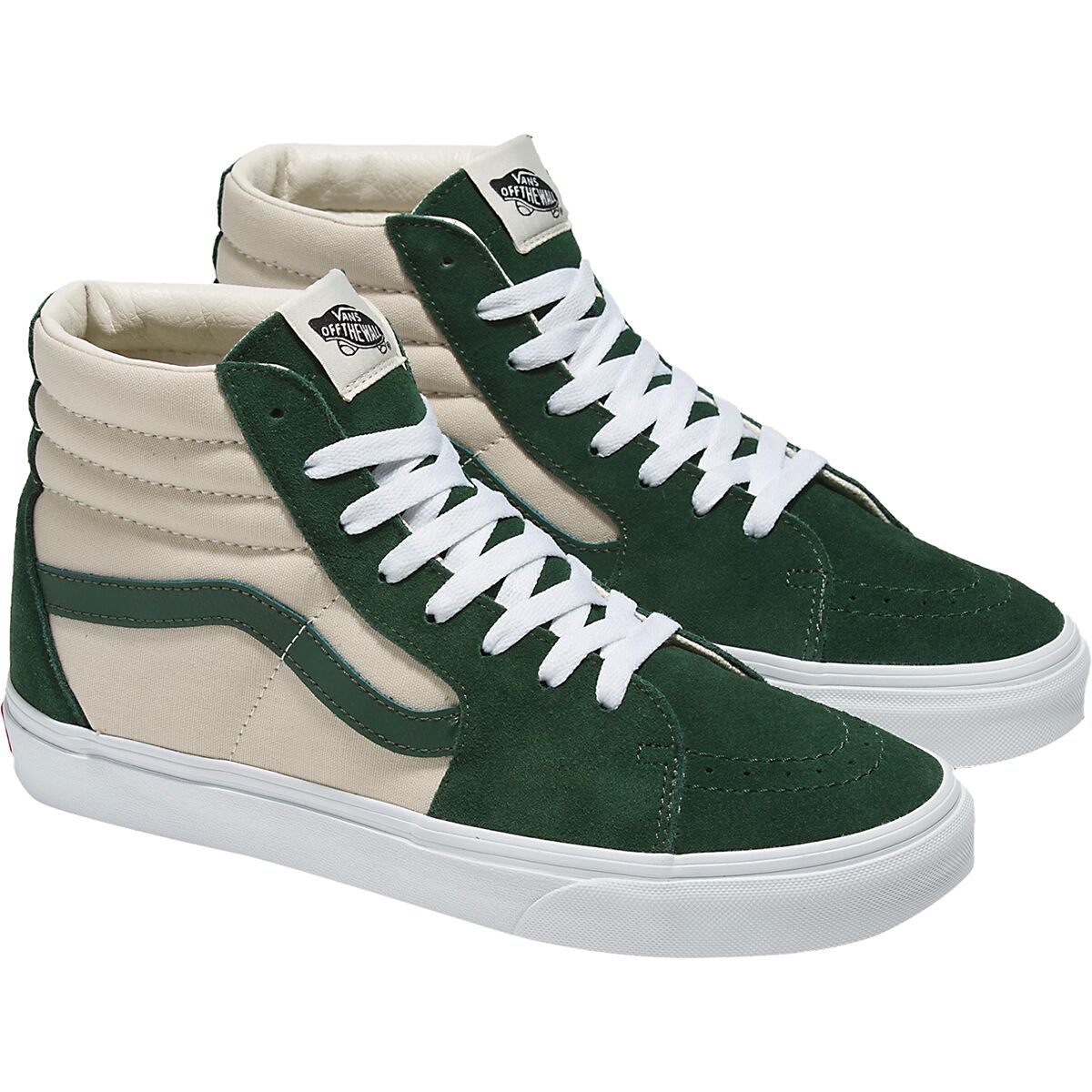 Men\'s Vans SK8-Hi Sail White Olive Green Size 12 US / 46 EUR Suede Top SK8-Hi Shoes | MJ Footwear main image 2