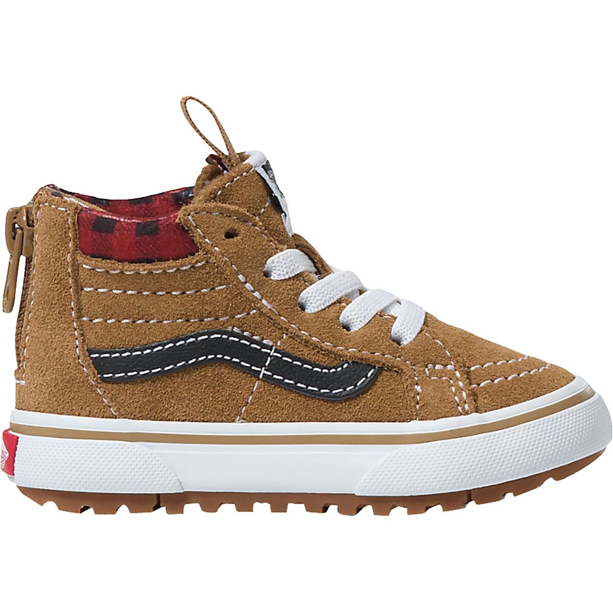 Vans Sk8 Hi MTE Shoes Mens 7 Brown Red Plaid Primaloft All Weather Sneaker Vans Sk8-Hi MTE-1 Glazed Ginger Red Flannel | Mercari main image 2