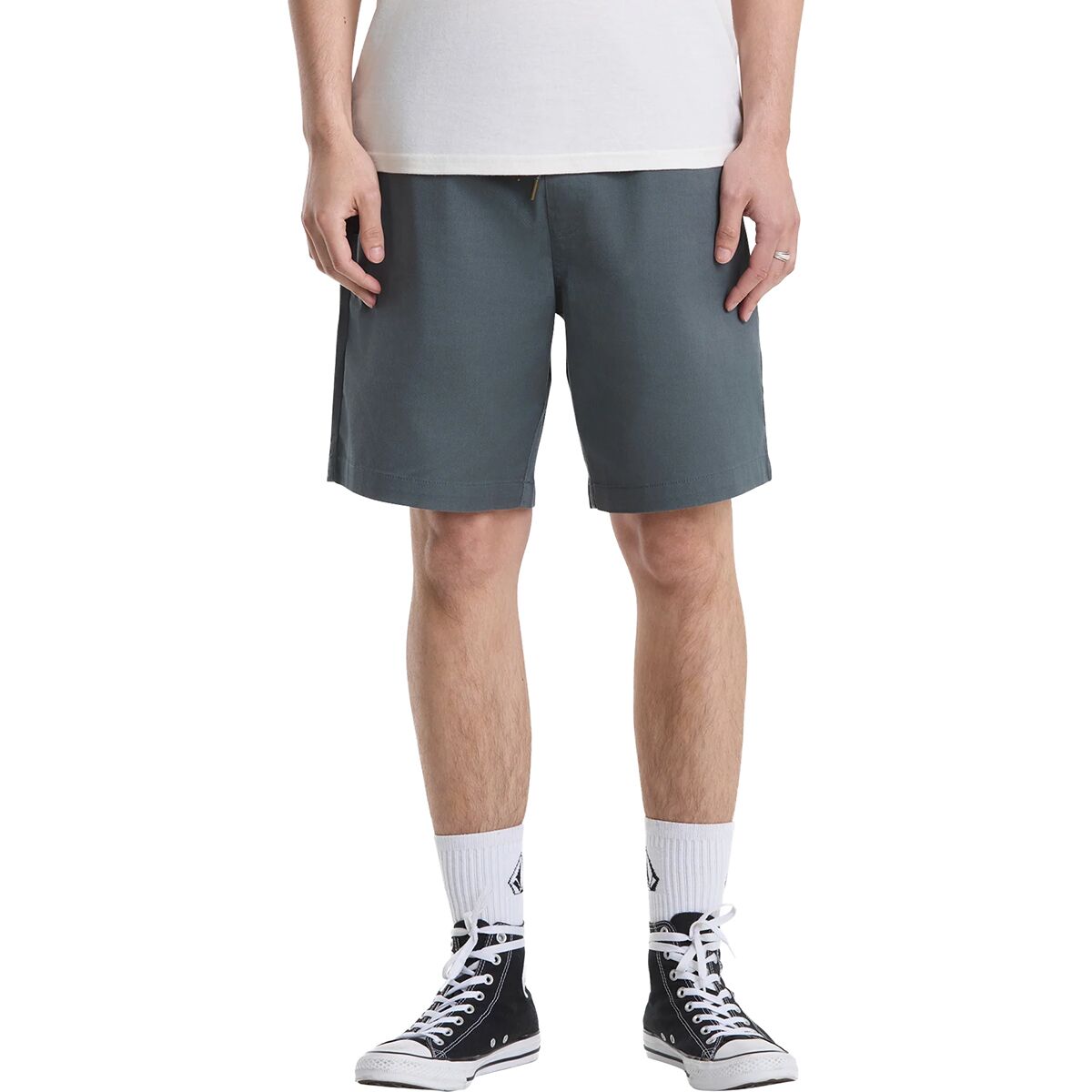Volcom Men's Frickin Elastic Waist 19 Short in Dark Slate - Size: Large