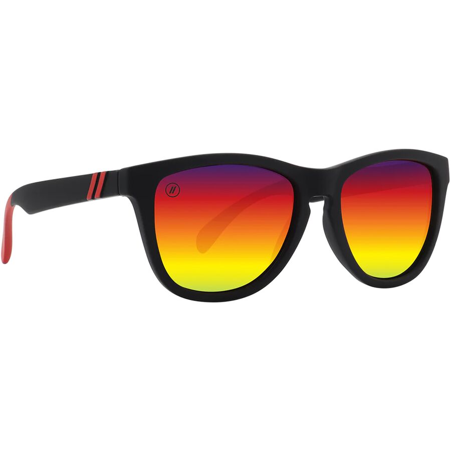 Blenders Eyewear Men's Wayfarer Sunglasses - Polarized, Smoke Lens, Matte Black Frame, 100% UV - View #2