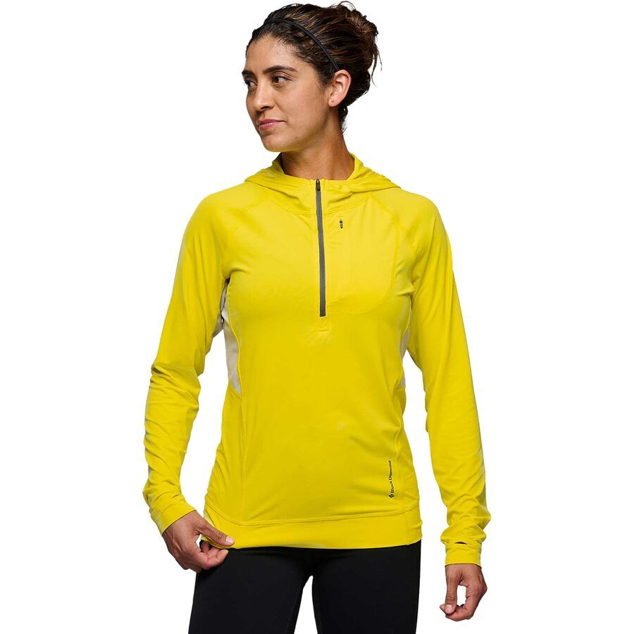 (取寄) ブラックダイヤモンド レディース アルペングロー プロ フーデット トップ - ウィメンズ  women Alpenglow Pro Hooded Top - Women's Glacier Black Diamond Alpenglow Pro Hooded Top - Women's - Women