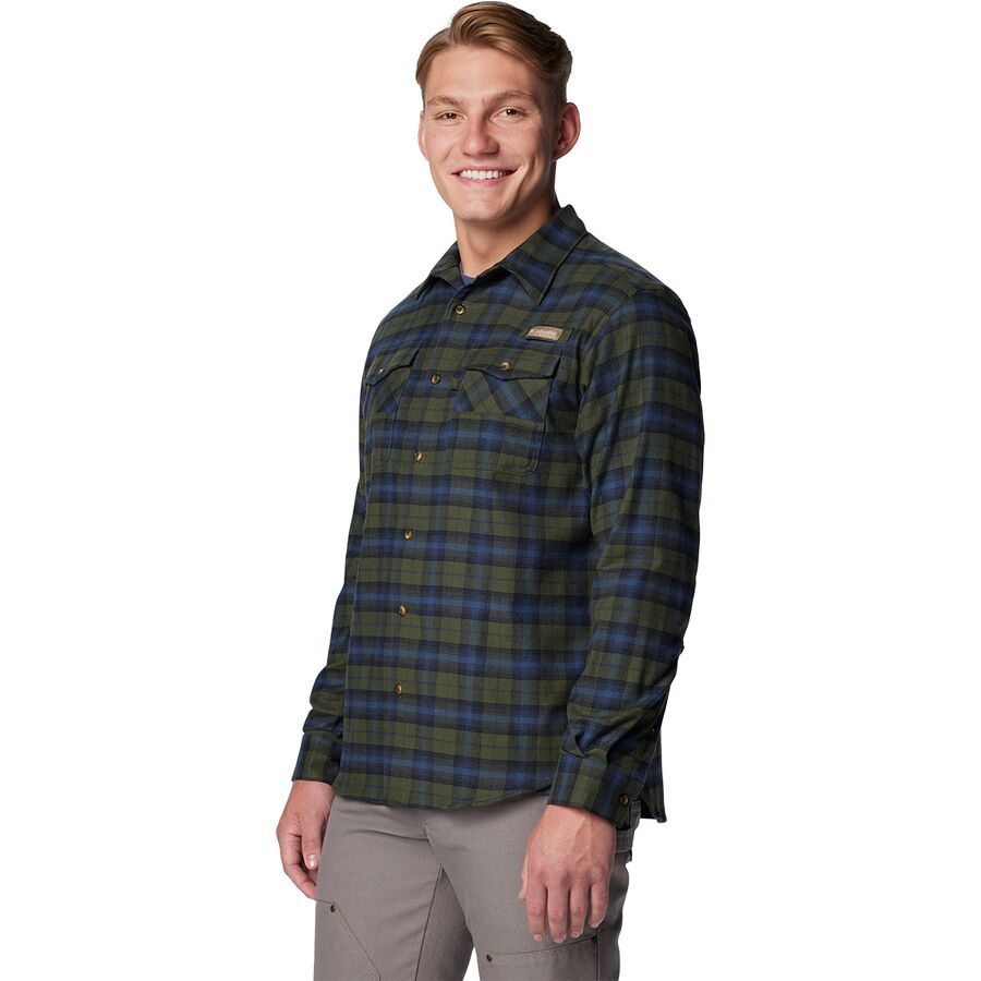 Camisas Columbia Hombre Columbia Roughtail Hw Field - Camisa De Franela De Manga Larga Para Hombre, Color Jaspe Rojo, Talla S Camisa Columbia Hombre