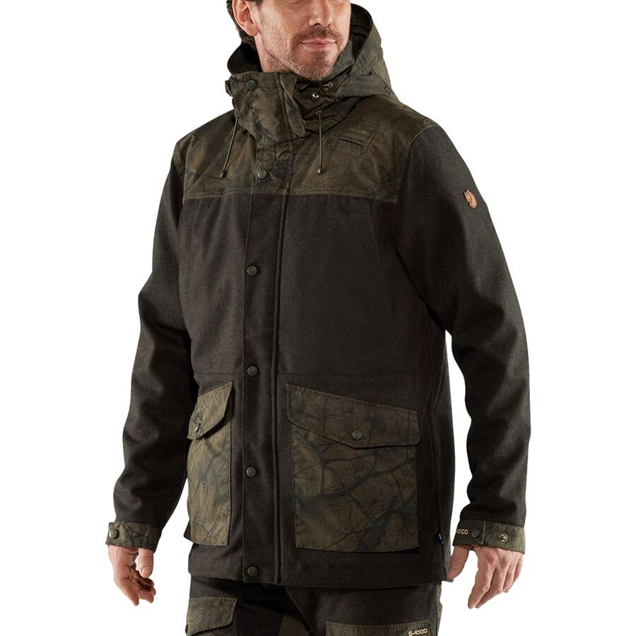 80s FJALLRAVEN ウールジャケット カシミヤ ブラックウォッチ 中綿 Vardag Pile Fleece W