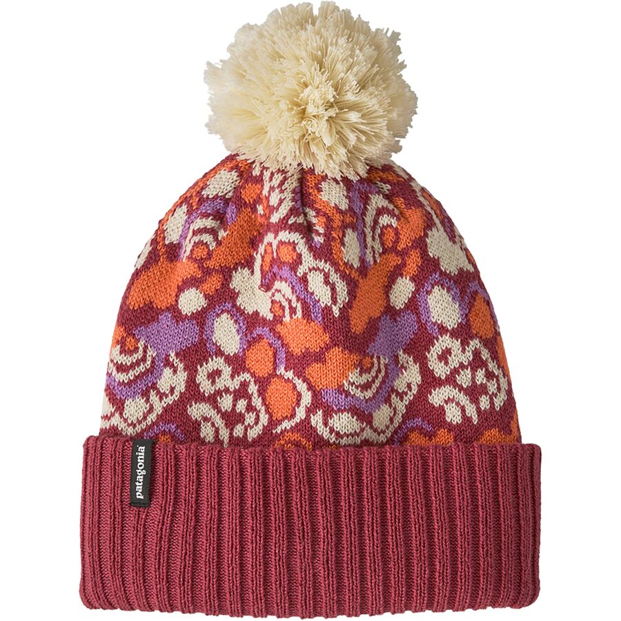 Womens Patagonia Pom-Pom Beanie - Black, Blue, Orange Shop Powder Town Beanie - SZRD_Sizzle Red - OS | Bivouac Ann  main image 3