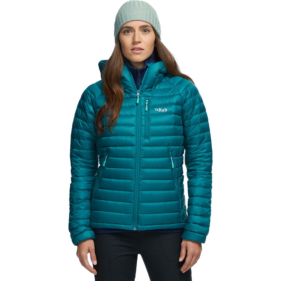 Details about   $249 Rab Microlight Jacket NWT M or L Women Seaglass Teal Blue Down Snow 