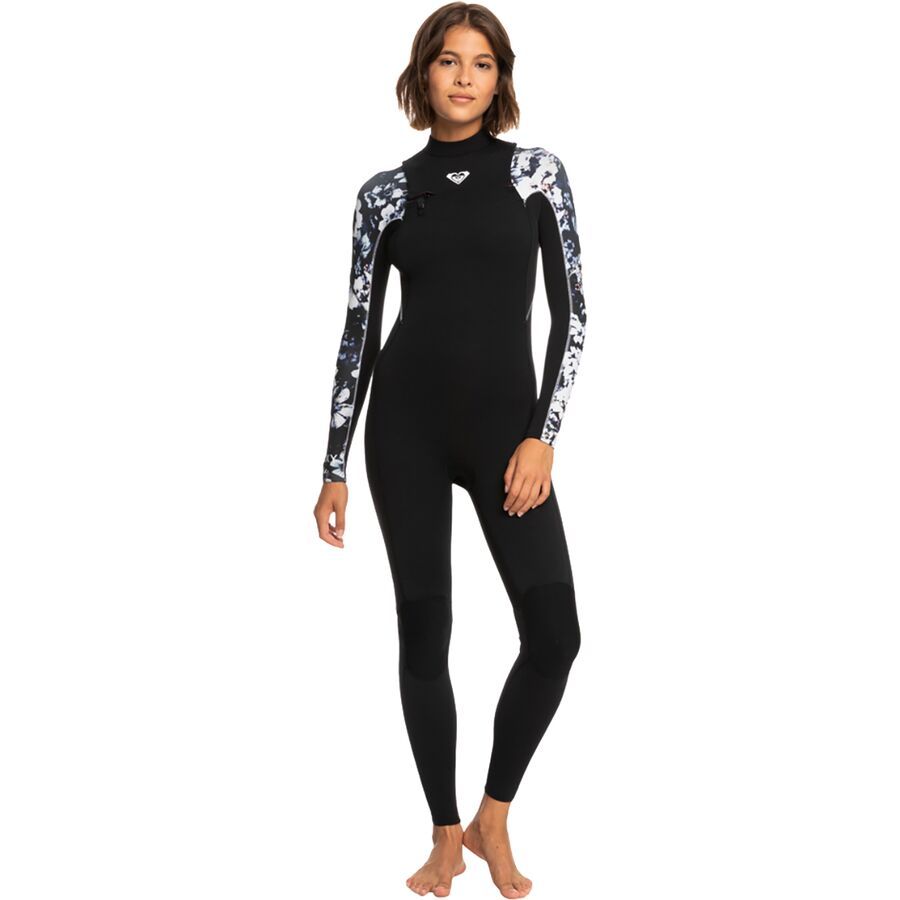 Roxy 3/2mm Elite XT ST Printed Chest-Zip GBS Wetsuit - Women's - Surf Roxy 3/2mm Elite XT ST Printed Chest-Zip GBS Wetsuit - Women's - Surf