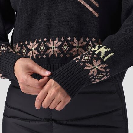 【leinwande】Snow Slope Intarsia Top LEINWANDE Line Band Snow Slope Intarsia Top Wool Bicolor
