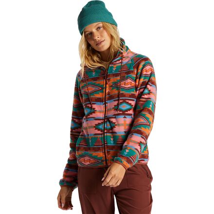 【BAON】Econi Flower Fleece Fleece Zip-up Advisory Board Crystals Floral Fleece Zip-Up | Black / Multi