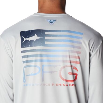 Columbia Terminal Tackle PFG Fish Flag Ls T-Shirt Homme