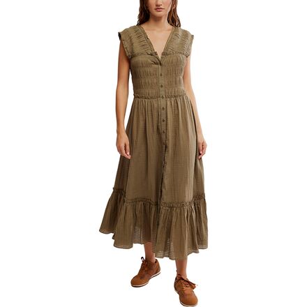 women's holiday midi dress All I Want Red Tartan Plaid Midi Dress – Shop the Mint