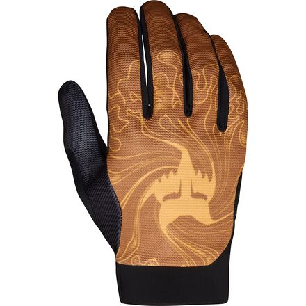 fox racing bicycle gloves Defend Thermo Medium Mustard Nose wipe on the thumb Fox Racing Defend Race Glove