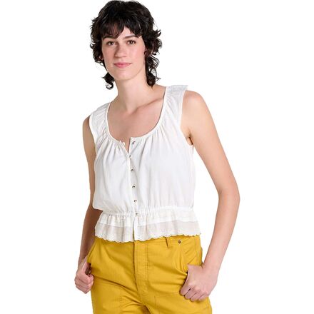 売れ筋商品|||ドード アンドコー カットソー トップス レディース Manzana Ruffle Tank Top - Women's Pollen Small Floral Print Toad&Co Manzana Ruffle Tank Top - Women's - Women