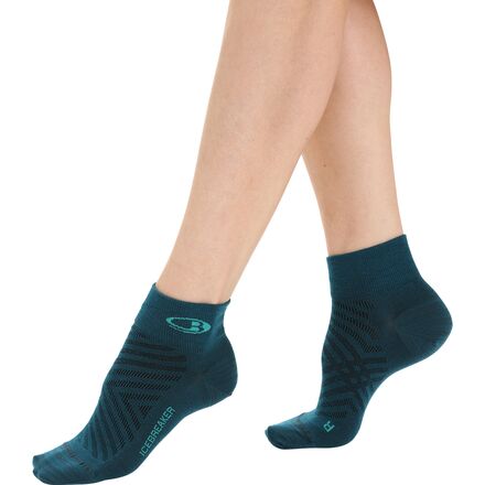 ICEBREAKER W MER HIKE+ LIGHT MINI ECRU HTHR/ALLOY - Running socks